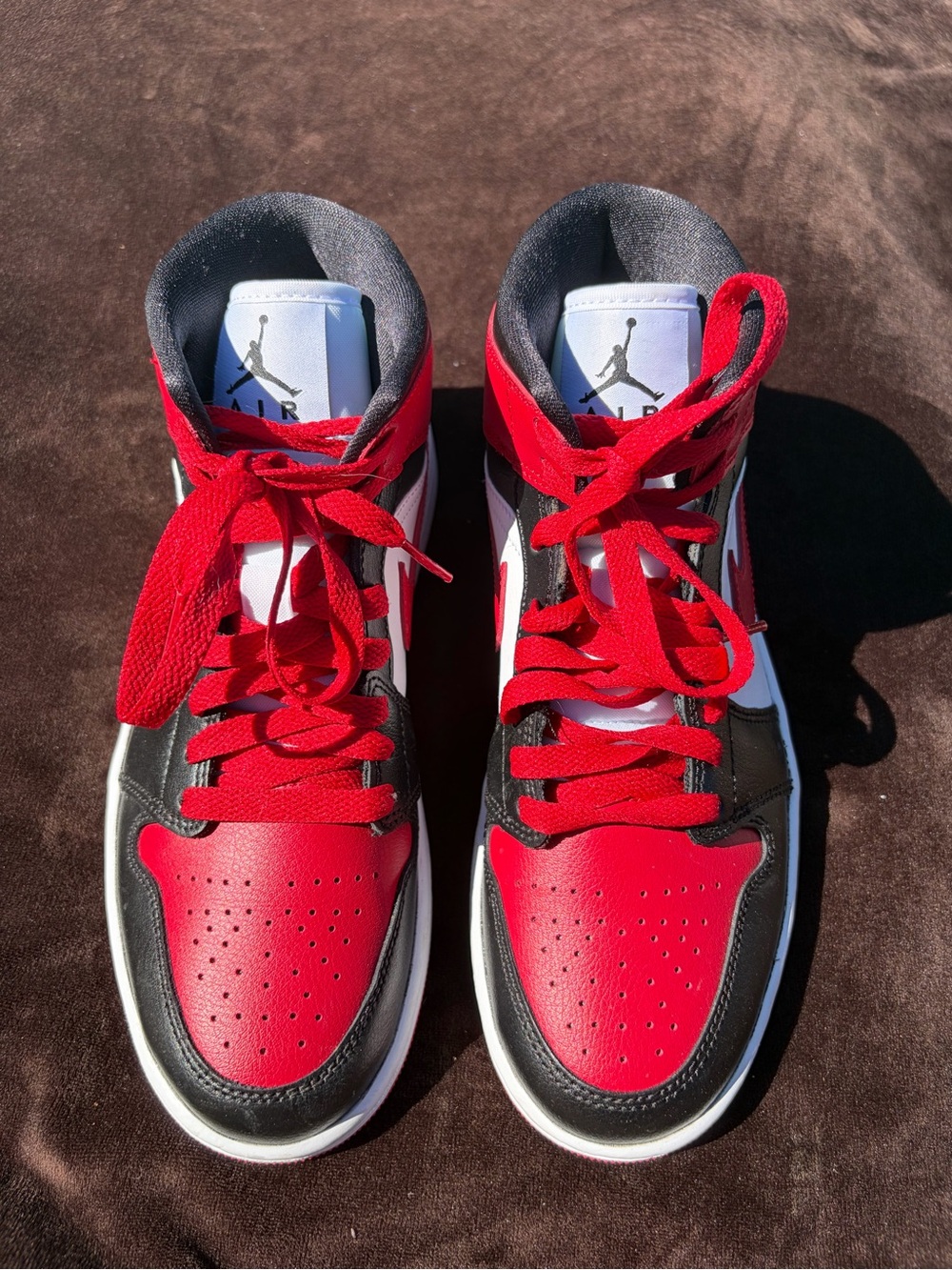 Air Jordan Red Black White High Top Sneakers
